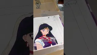 Cristina Vee gets an original cell of Mars from the 90s Sailor Moon! #sailormars #sailormoon