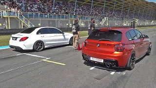 500HP BMW M135i xDrive vs Mercedes-AMG C43 AMG