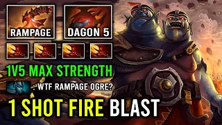 LEVEL 5 Dagon Instant 1 Shot Fire Blast EZ Rampage Late Game Offlane Ogre Magi Dota 2