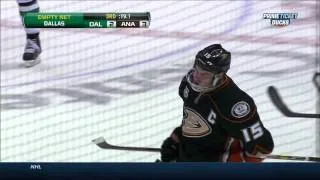 Last 2 mins of game, empty net. Dallas Stars vs Anaheim Ducks 4/18/14 NHL Hockey.