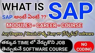 What is sap in telugu | Sap course for beginners | Non Coding IT jobs | SAP FICO| SAP BASIS | Telugu