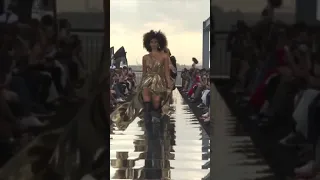 Top Model Internacional Imaan Hammam leading the @dundasworld x @revolve SS22 finale#ImaanHammam.