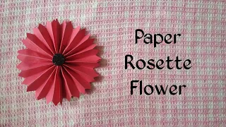 Paper Rosette Flower Tutorial || DIY Paper Rosette Flower || Kalpana's Art Gallery