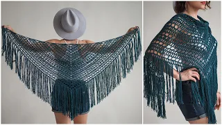 Free Beginner Boho Crochet Shawl Pattern! Make in a Weekend!