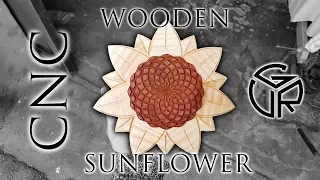 Making a Birthday Present with a CNC Router - Wooden 3D Inlayed Sunflower Plaque