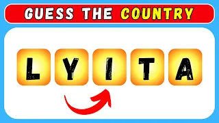 Can You Guess the Country by its Scrambled Name or Letters? | Easy, Medium, Hard Geography Quiz!