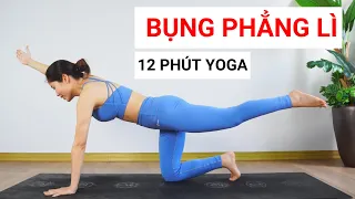 12 phút Yoga giảm mỡ bụng, Siết Eo Thon tại nhà | Hoàng Uyên Yoga