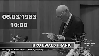 Ewald Frank - Krefeld Audio, 06/03/1983 10:00AM (ENGLISH)