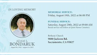 Adam S. Bondaruk Funeral Service