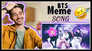 INDIAN REACTION ON ''SO I CREATED A SONG OUT OF BTS MEMES'' // Adil Reacts!