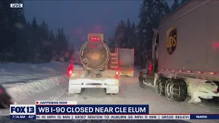 Westbound I-90 closed near Cle Elum, Washington | FOX 13 Seattle