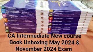 CA Intermediate New course Book Unboxing May 2024 & November 2024 Exam | Icai New course Book 2024 |