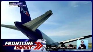 Cargo plane, sumasdad sa runway dahil sa pumalyang landing gear | Frontline Tonight