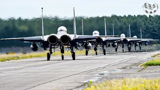 Russia Surprised: US Air Force F-15 Mass Takeoff, Rushing One By One To Support Ukraine