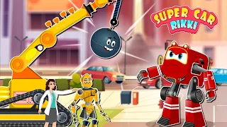 Rikki's SuperCar Race to Stop the Mega Monster AI Robo from Destroying the City!
