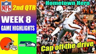 Seattle Seahawks vs Cleveland Browns FULL 2nd QTR WEEK 8 October 29, 2023 | NFL Highlights 2023