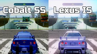 NFS Most Wanted: Chevrolet Cobalt SS vs Lexus IS 300 - Drag Race