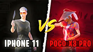 Iphone 11 vs Poco x3 Pro Pubg Test ⚡ | 60 Fps vs 90 Fps Which Is Best