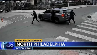 Video shows gunmen leap from SUV, open fire on group of people in North Philadelphia