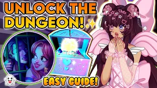 [EASY] HOW TO UNLOCK THE DUNGEON! 😱 +GET A BADGE ✨️ | Royale High Campus 3 Easy Tutorial