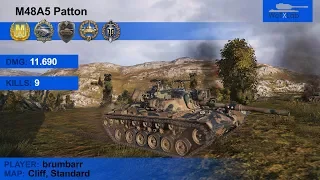 M48A5 Patton 11,690 Damage 9 Kills EPIC Battle January 2018