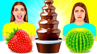 Chocolate Fountain Fondue Challenge | Prank Wars by BaRaDa Challenge