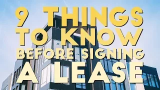 DO THESE 9 THINGS BEFORE SIGNING A LEASE | Apartment Hunting 101