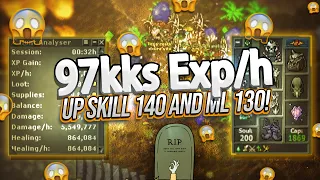 MAKING 97KKS EXP/H!! | 1420 DYING SOLO | TRANSFORM CHAIN HELMET IN FALCON COIF! 😅 #TibiaFerumbrinha🧙