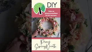 Dollar Tree DIY Peony Spring Wreath #dollartree #dollartreediy