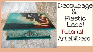 Easy Decoupage: Romance with Plastic Lace! Ρομαντισμος με πλαστική δαντέλα! ArteDiDeco