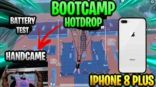 IPHONE 8 PLUS Bootcamp Hotdrop Test with Handcame | Battery Test || Lag Issues in Iphone?