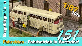 Folge 151 - Modellbahn Fahrvideo - Fahrbetrieb in Bartsdorf - 1/87  - (Deutsch) H0e