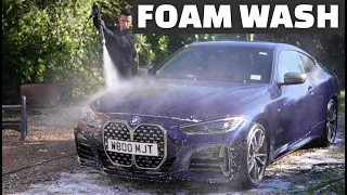 BMW 4 Series Snow Foam Wash - Blue Coloured Foam - ASMR Detailing