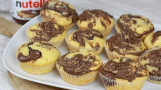 Saftige Nutella Muffins I Weich und fluffig