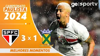 SÃO PAULO 3  X 1 SANTO ANDRÉ | MELHORES MOMENTOS | CAMPEONATO PAULISTA 2024 | ge.globo