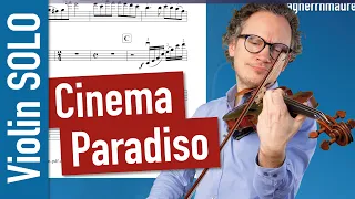 Morricone: Cinema Paradiso - Love Theme Violin SOLO | Violin Sheet Music | Piano Accompaniment