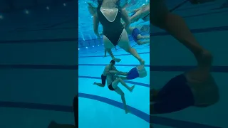 Underwater Water Polo with a Torpedo #breathwork #waterpolo #workout