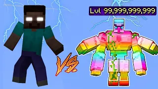 Herobrine PC Vs. Spectrite Golem in Minecraft