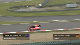 Vettel's Awesome Overtake On Ricciardo | 2017 Chinese Grand Prix