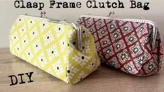 Handmade DIY Clasp Frame Clutch Bag | Free Pattern Download | Step-by-step Tutorial