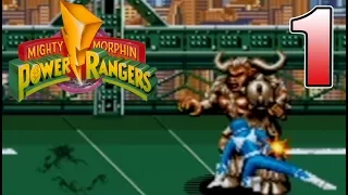 Let's Play Mighty Morphin Power Rangers Sega Genesis VS Mode Part 1 (Pathetically faints)