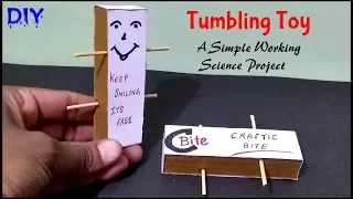 DIY | How To Make A Tumbling Toy | Simple Science Working Model For Physics Students From Cardboard