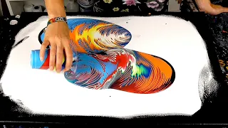 #145 YOU MUST TRY THIS! Wandering Ring Pour & Swirl - Fluid Painting