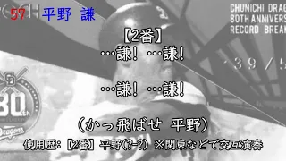 【AIきりたん】平野謙選手(中日・交互演奏) 応援歌