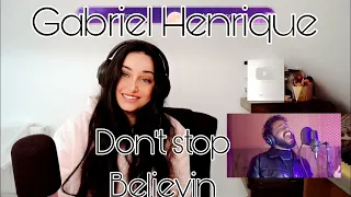 Music student reacts to @GabrielHenriqueMusic Dont stop Believin