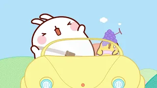 🚘 NEW CAR of Molang and Piu Piu 🚘  Let's go on a picnic 😉 Funny Compilation For Kids