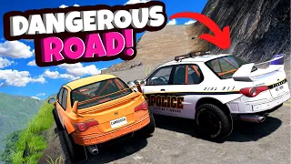 We Attempted POLICE CHASES on a Dangerous Road in BeamNG Drive Mods!