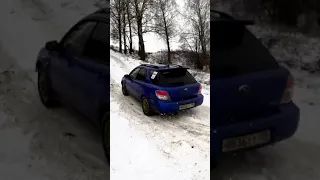 Subaru Impreza WRX STI на снежном оффроаде в Подмосковье