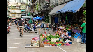 [4K] 2020 Street food market and shopping on the evening at Phetchaburi 10 Alley, Bangkok