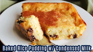 Baked Rice Pudding with Condensed Milk